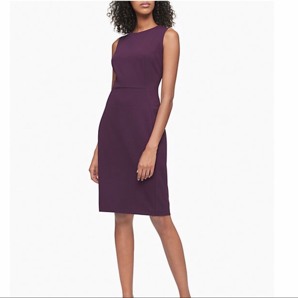 EUC - Calvin Klein Wine Colored Sleeveless sheath